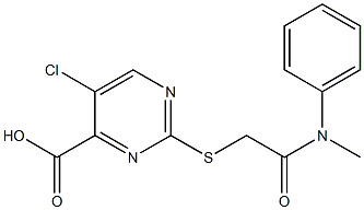  5-chloro-2-({2-[methyl(phenyl)amino]-2-oxoethyl}thio)pyrimidine-4-carboxylic acid