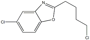 5-chloro-2-(4-chlorobutyl)-1,3-benzoxazole,,结构式
