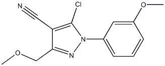  5-chloro-3-(methoxymethyl)-1-(3-methoxyphenyl)-1H-pyrazole-4-carbonitrile