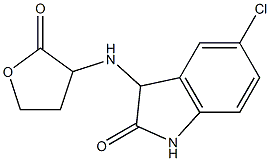 5-chloro-3-[(2-oxooxolan-3-yl)amino]-2,3-dihydro-1H-indol-2-one,,结构式