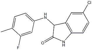 5-chloro-3-[(3-fluoro-4-methylphenyl)amino]-2,3-dihydro-1H-indol-2-one|