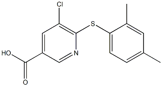  5-chloro-6-[(2,4-dimethylphenyl)sulfanyl]pyridine-3-carboxylic acid