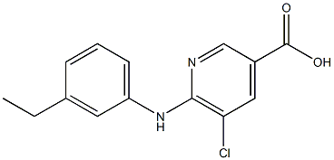 5-chloro-6-[(3-ethylphenyl)amino]pyridine-3-carboxylic acid,,结构式