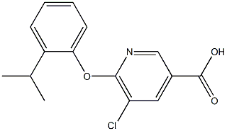  5-chloro-6-[2-(propan-2-yl)phenoxy]pyridine-3-carboxylic acid
