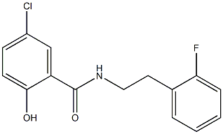 5-chloro-N-[2-(2-fluorophenyl)ethyl]-2-hydroxybenzamide,,结构式