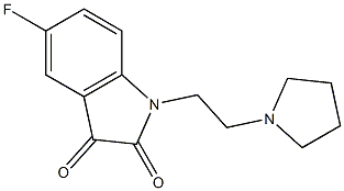 5-fluoro-1-[2-(pyrrolidin-1-yl)ethyl]-2,3-dihydro-1H-indole-2,3-dione Structure