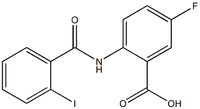 5-fluoro-2-[(2-iodobenzoyl)amino]benzoic acid Structure