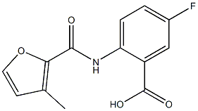 5-fluoro-2-[(3-methyl-2-furoyl)amino]benzoic acid Struktur