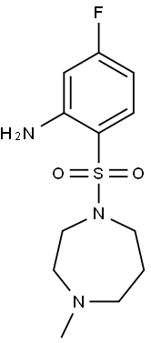 5-fluoro-2-[(4-methyl-1,4-diazepane-1-)sulfonyl]aniline Structure