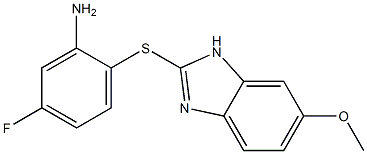 5-fluoro-2-[(6-methoxy-1H-1,3-benzodiazol-2-yl)sulfanyl]aniline Struktur
