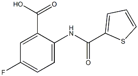 5-fluoro-2-[(thien-2-ylcarbonyl)amino]benzoic acid Struktur
