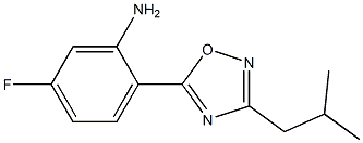 5-fluoro-2-[3-(2-methylpropyl)-1,2,4-oxadiazol-5-yl]aniline Struktur