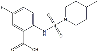  5-fluoro-2-{[(4-methylpiperidine-1-)sulfonyl]amino}benzoic acid