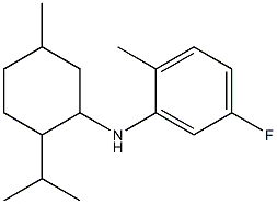  5-fluoro-2-methyl-N-[5-methyl-2-(propan-2-yl)cyclohexyl]aniline