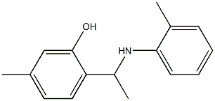 5-methyl-2-{1-[(2-methylphenyl)amino]ethyl}phenol Struktur