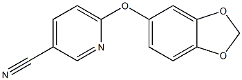 6-(2H-1,3-benzodioxol-5-yloxy)pyridine-3-carbonitrile Struktur
