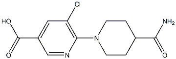  6-(4-carbamoylpiperidin-1-yl)-5-chloropyridine-3-carboxylic acid
