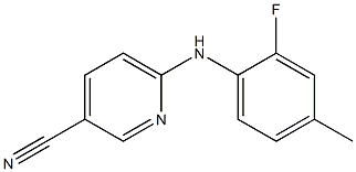 6-[(2-fluoro-4-methylphenyl)amino]pyridine-3-carbonitrile Struktur