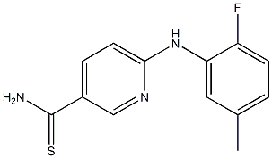 6-[(2-fluoro-5-methylphenyl)amino]pyridine-3-carbothioamide 结构式