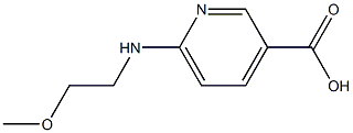 6-[(2-methoxyethyl)amino]pyridine-3-carboxylic acid Struktur