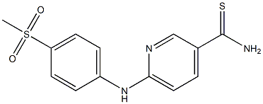 6-[(4-methanesulfonylphenyl)amino]pyridine-3-carbothioamide Struktur