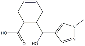 6-[hydroxy(1-methyl-1H-pyrazol-4-yl)methyl]cyclohex-3-ene-1-carboxylic acid|