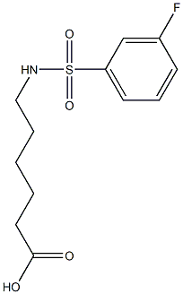 6-{[(3-fluorophenyl)sulfonyl]amino}hexanoic acid Structure
