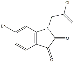6-bromo-1-(2-chloroprop-2-en-1-yl)-2,3-dihydro-1H-indole-2,3-dione Structure