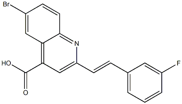 6-bromo-2-[(E)-2-(3-fluorophenyl)vinyl]quinoline-4-carboxylic acid Structure