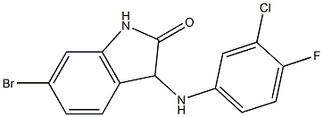  6-bromo-3-[(3-chloro-4-fluorophenyl)amino]-2,3-dihydro-1H-indol-2-one