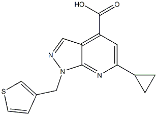  6-cyclopropyl-1-(thien-3-ylmethyl)-1H-pyrazolo[3,4-b]pyridine-4-carboxylic acid