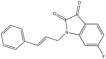 6-fluoro-1-(3-phenylprop-2-en-1-yl)-2,3-dihydro-1H-indole-2,3-dione Structure