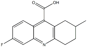 6-fluoro-2-methyl-1,2,3,4-tetrahydroacridine-9-carboxylic acid 结构式
