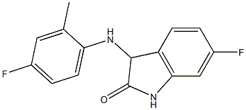 6-fluoro-3-[(4-fluoro-2-methylphenyl)amino]-2,3-dihydro-1H-indol-2-one Structure