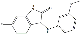 6-fluoro-3-{[3-(methylsulfanyl)phenyl]amino}-2,3-dihydro-1H-indol-2-one Struktur