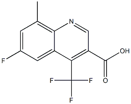 6-fluoro-8-methyl-4-(trifluoromethyl)quinoline-3-carboxylic acid Structure