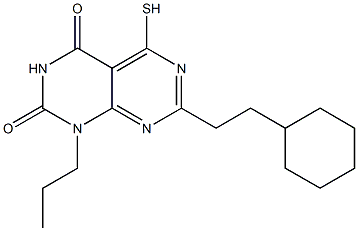 7-(2-cyclohexylethyl)-5-mercapto-1-propylpyrimido[4,5-d]pyrimidine-2,4(1H,3H)-dione,,结构式
