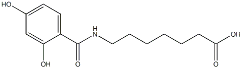 7-[(2,4-dihydroxybenzoyl)amino]heptanoic acid Structure