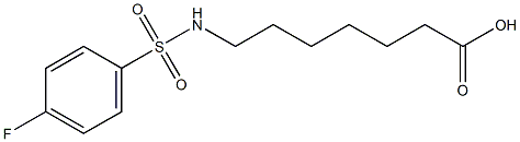 7-[(4-fluorobenzene)sulfonamido]heptanoic acid Struktur