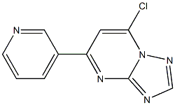 7-chloro-5-pyridin-3-yl[1,2,4]triazolo[1,5-a]pyrimidine Struktur