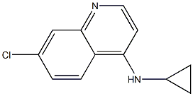 7-chloro-N-cyclopropylquinolin-4-amine,,结构式