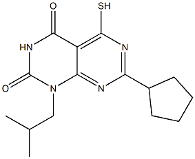  7-cyclopentyl-1-isobutyl-5-mercaptopyrimido[4,5-d]pyrimidine-2,4(1H,3H)-dione