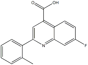 7-fluoro-2-(2-methylphenyl)quinoline-4-carboxylic acid Struktur