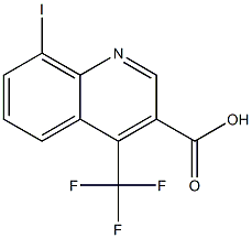 8-iodo-4-(trifluoromethyl)quinoline-3-carboxylic acid Struktur