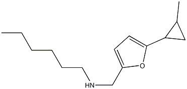 hexyl({[5-(2-methylcyclopropyl)furan-2-yl]methyl})amine 结构式