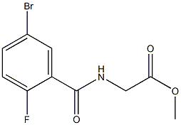 methyl [(5-bromo-2-fluorobenzoyl)amino]acetate Struktur
