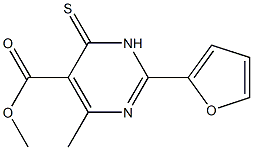 methyl 2-(2-furyl)-4-methyl-6-thioxo-1,6-dihydropyrimidine-5-carboxylate Struktur