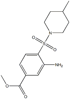  methyl 3-amino-4-[(4-methylpiperidine-1-)sulfonyl]benzoate