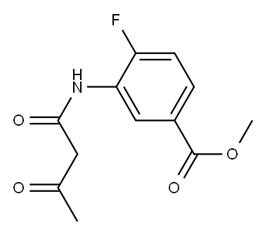methyl 4-fluoro-3-(3-oxobutanamido)benzoate Structure