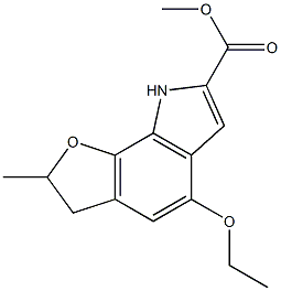 methyl 5-ethoxy-2-methyl-3,8-dihydro-2H-furo[3,2-g]indole-7-carboxylate Struktur